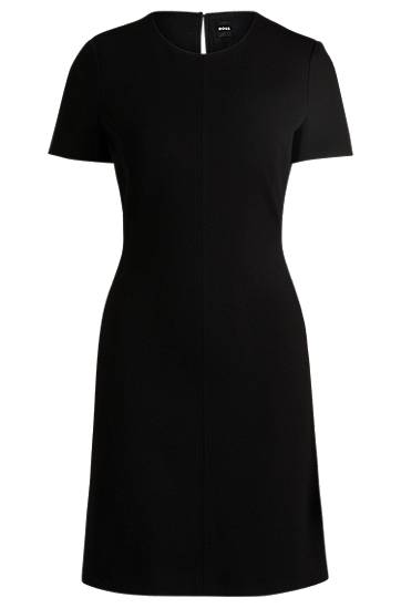 Šaty BOSS Slim Fit Stretch Crew Neck Dress Čierna | 50490062, 0