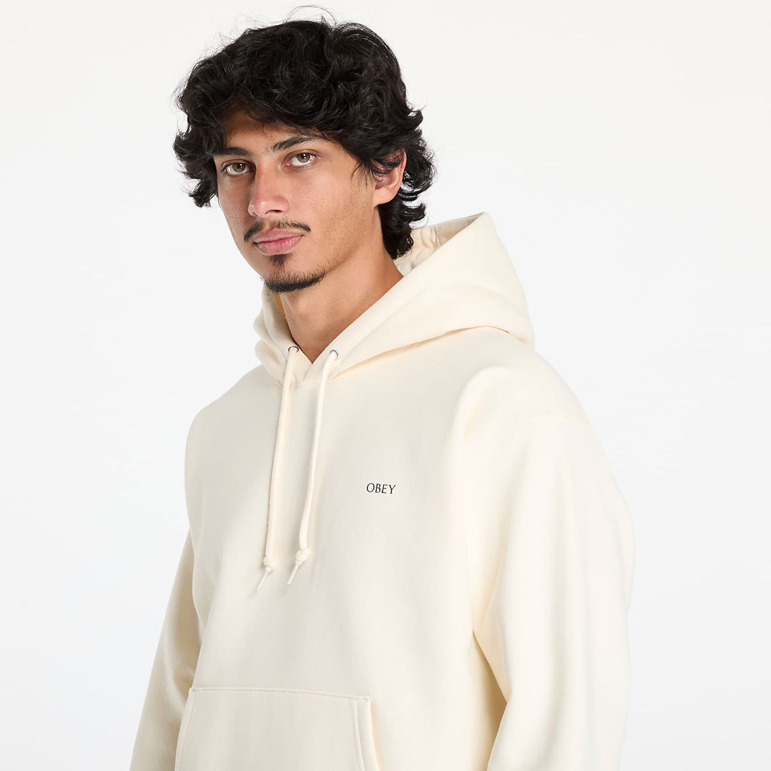Mikina OBEY Sweatshirt Geometric Power Canvas Hoodie Unbleached L Béžová | 112843938-UBL, 1