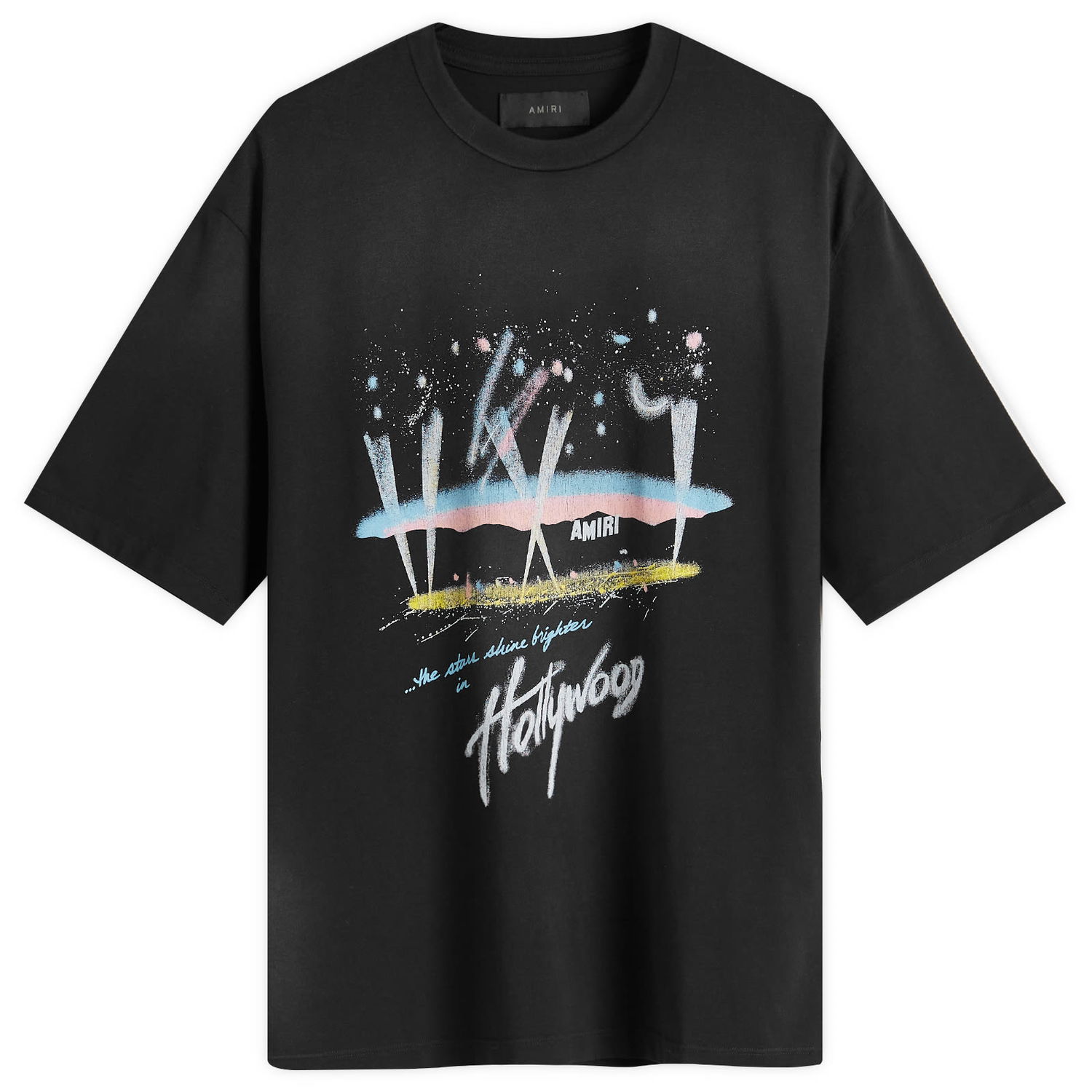 Tričko AMIRI Hollywood Lights Oversized T-Shirt Čierna | AWJYTE1030-001, 0