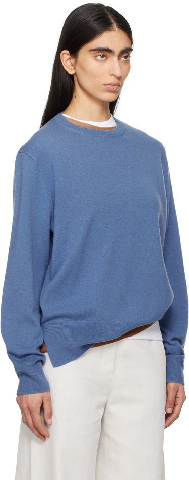 Sveter TOTEME TOTEME Crew-Neck Cashmere Knit Sweater Modrá | 252-WRT1734-YA0016, 1