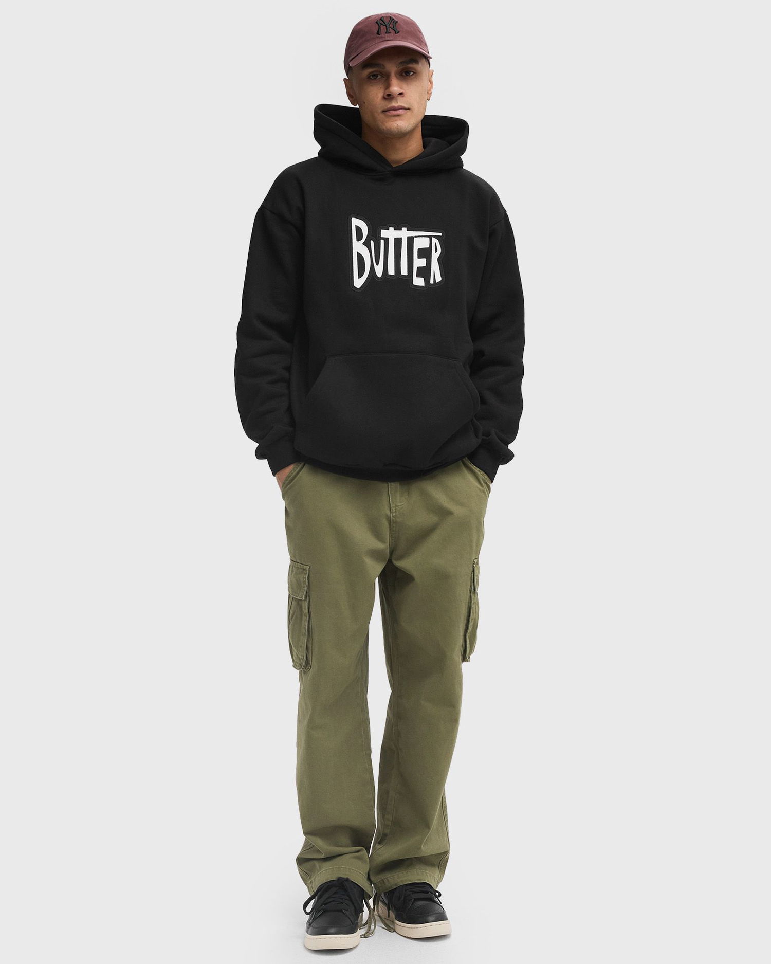 Mikina Butter Goods Sketch Applique Pullover Hoodie Čierna | P20174, 1