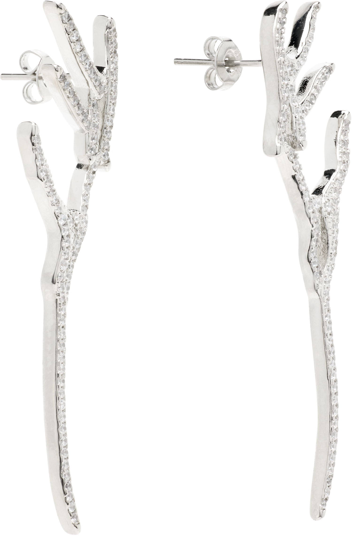Náušnice Collina Strada Collina Strada Crystal Wing Earrings Biela | XX1096, 1