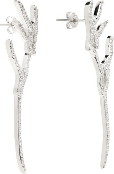 Náušnice Collina Strada Collina Strada Crystal Wing Earrings Biela | XX1096, 1
