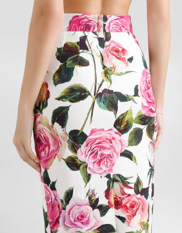 Sukňa Dolce & Gabbana Dolce & Gabbana Rose-Print Cotton Jacquard Calf-Length Skirt Rôznofarebný | F4CVPTFSRQJHA5IG, 3