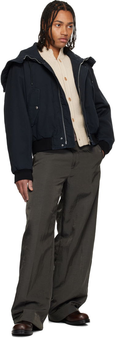 Bomber bunda Dries Van Noten Overdyed Hooded Bomber Jacket Navy | 252-020585-2101, 3