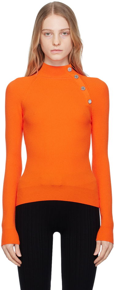 Sveter Moschino Moschino Jeans Rib Knit Turtleneck Top Oranžová | 912 8711, 0
