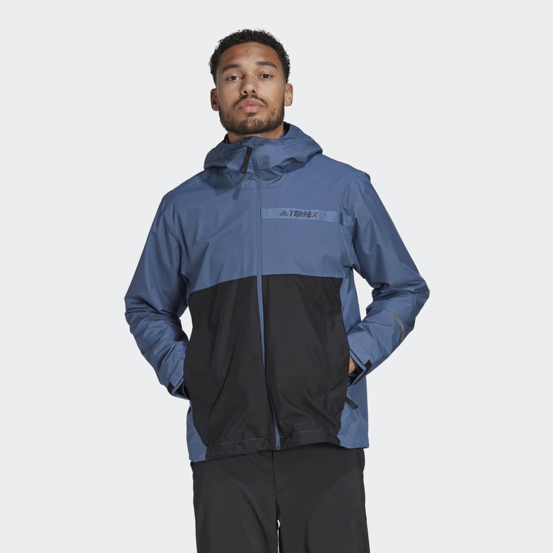 Vetrovka adidas Performance Terrex Multi RAIN.RDY 2-Layer Rain Jacket Rôznofarebný | HF0828, 0