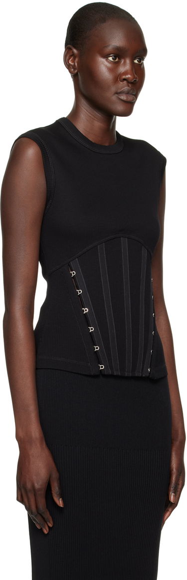 Tielko Dion Lee Ribbed Corset Tank Top Biela | C3088R23, 4