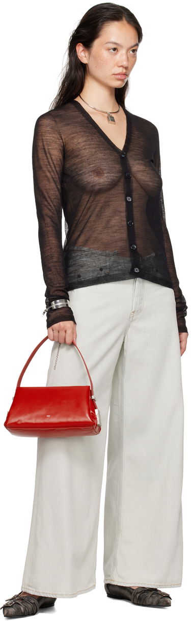 Taška cez rameno OSOI Pillow Mini Leather Shoulder Bag Červená | 24FWB030121109, 3