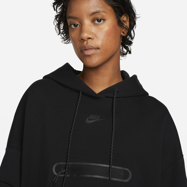 Mikina Nike Sportswear Tech Fleece Over-Oversized Crop Pullover Hoodie Čierna | DR4973-010, 1