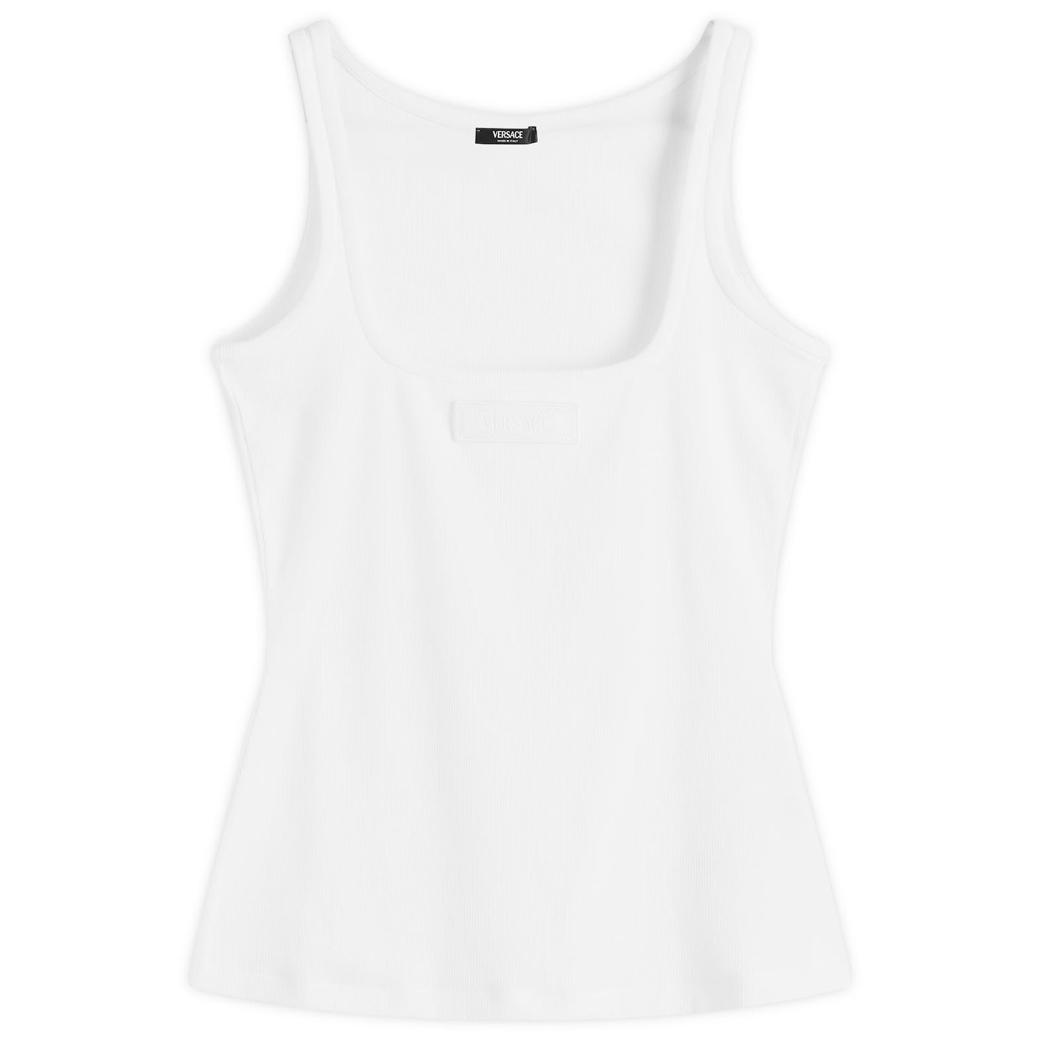 Tielko Versace Slim-Fit Ribbed Tank Top Biela | 1017003-1A12060-1W000, 0