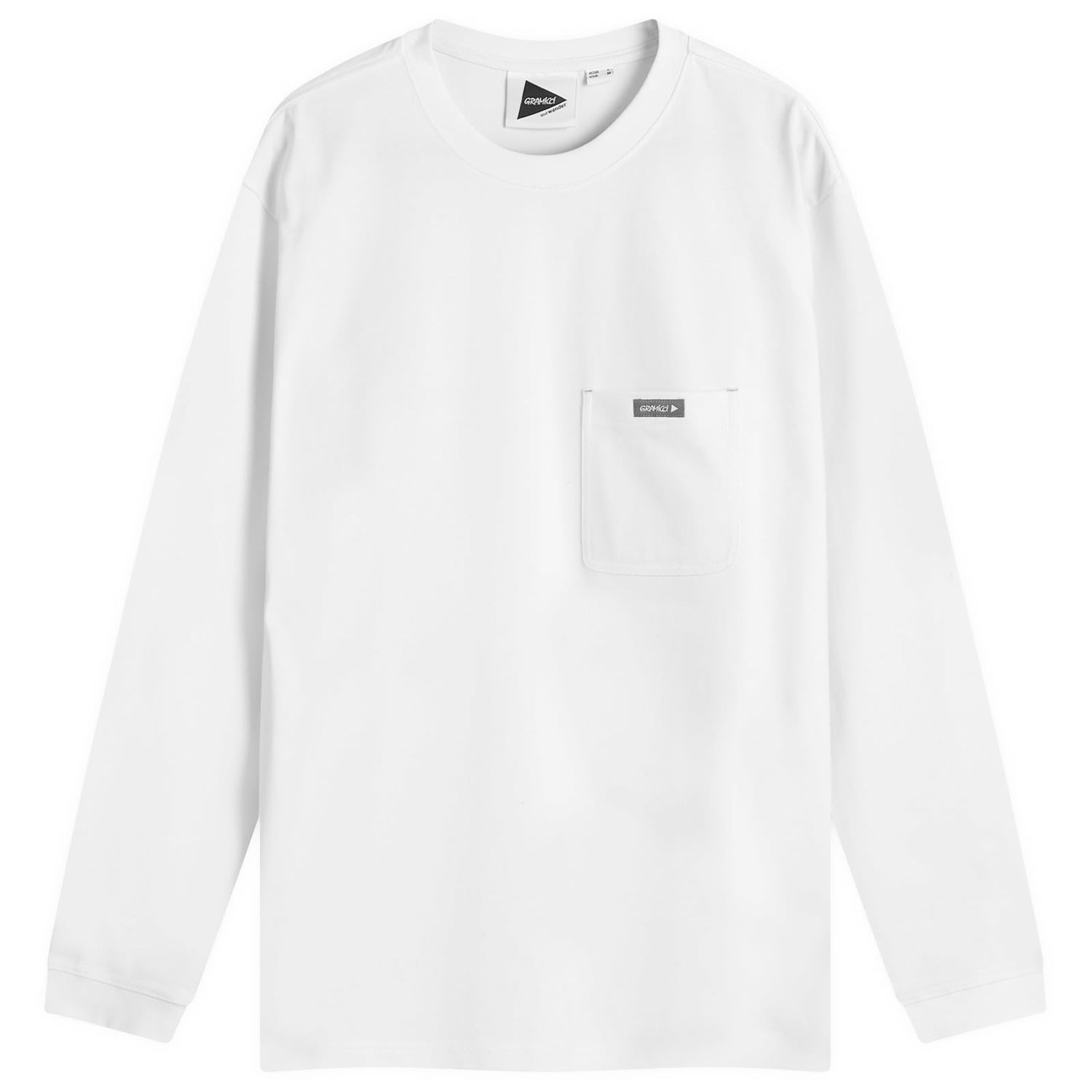 Tričko GRAMICCI And Wander Backprint x Long Sleeve T-Shirt Biela | GUT4-F3015-WHT, 0