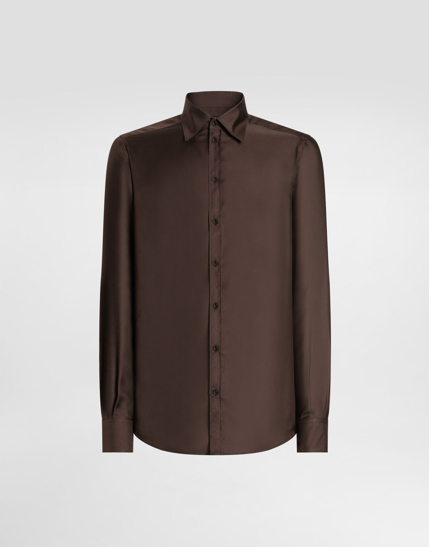 Košeľa Dolce & Gabbana Dolce & Gabbana Martini Silk Twill Shirt Hnedá | G5MM4TFU10SM1213, 0