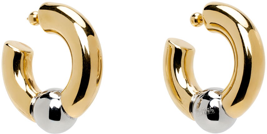 Náušnice Jean Paul Gaultier Gaultier Tube Hoop Earrings Metalická | 24/31-U-BO060-X053-9291, 1