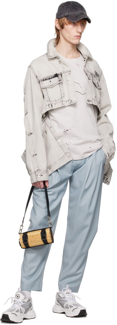 Nohavice Feng Chen Wang Feng Chen Wang Double Waistband Trousers Modrá | FUS15TR05, 3