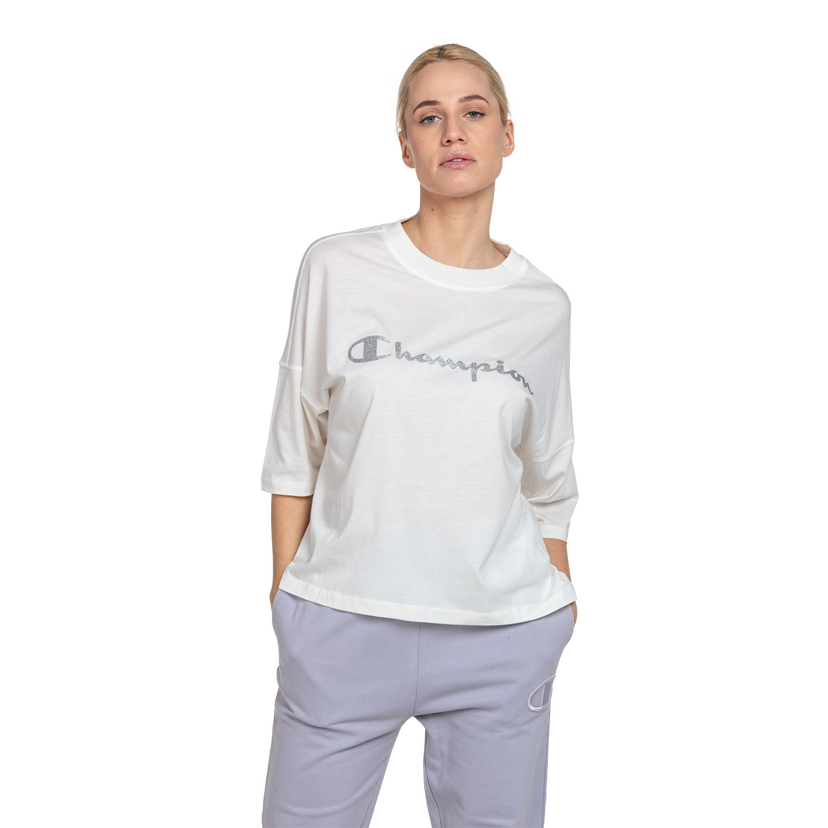 Tričko Champion TWISTED Loose Fit 3/4 Sleeve T-Shirt Biela | CHA231F811-11