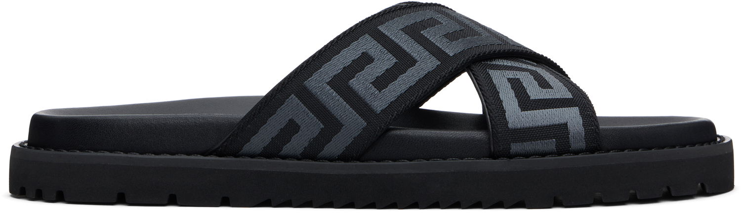 Tenisky a topánky Versace Versace Greek Ribbon Sandals Čierna | 1016188_1A13481, 0