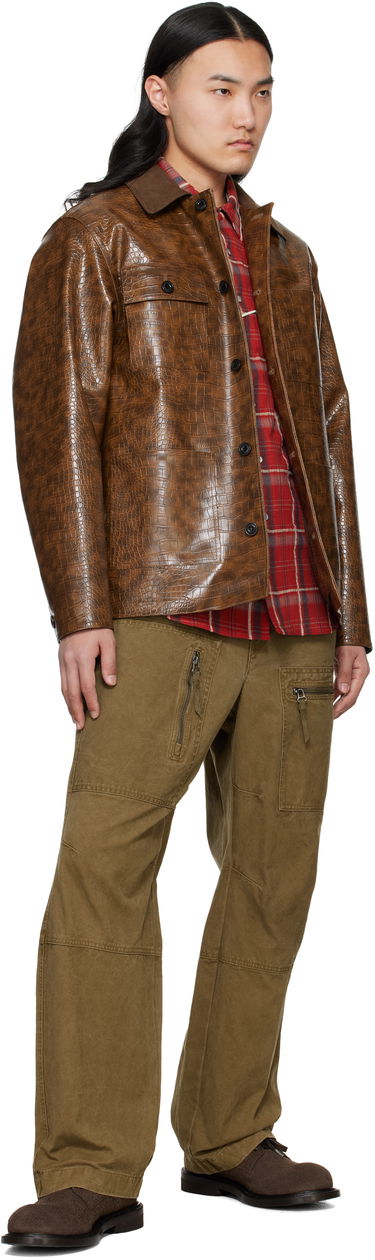 Bunda Andersson Bell Andersson Bell Work Faux-Leather Jacket Hnedá | awa679m, 3