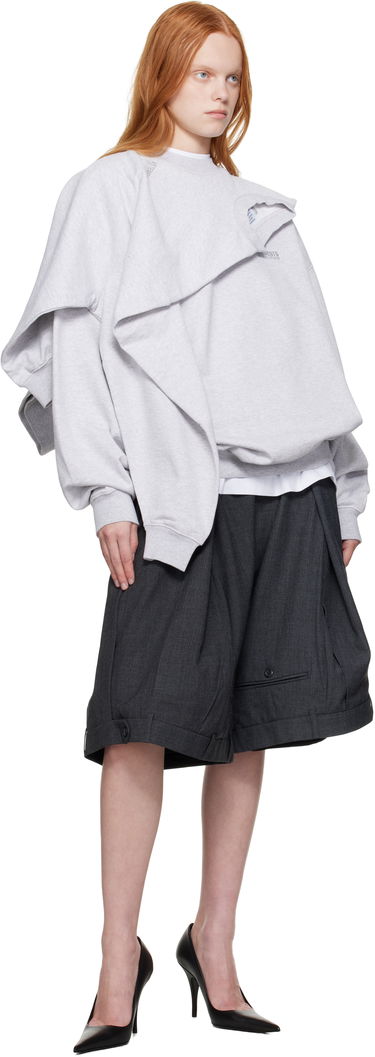 Mikina VETEMENTS VETEMENTS Double Layered Sweatshirt Šedá | UH76CW400G, 3