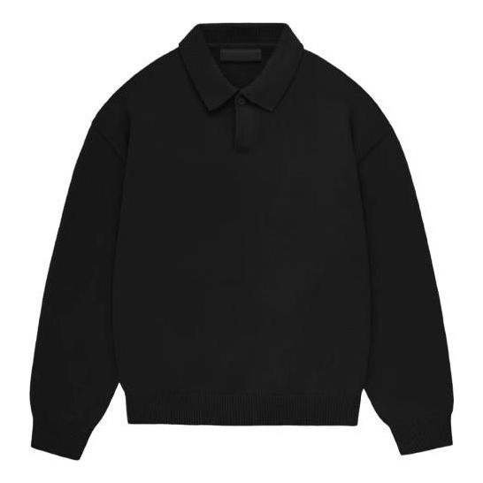 Sveter Fear of God Essentials Knit Polo Shirt Čierna | 192BT232180F