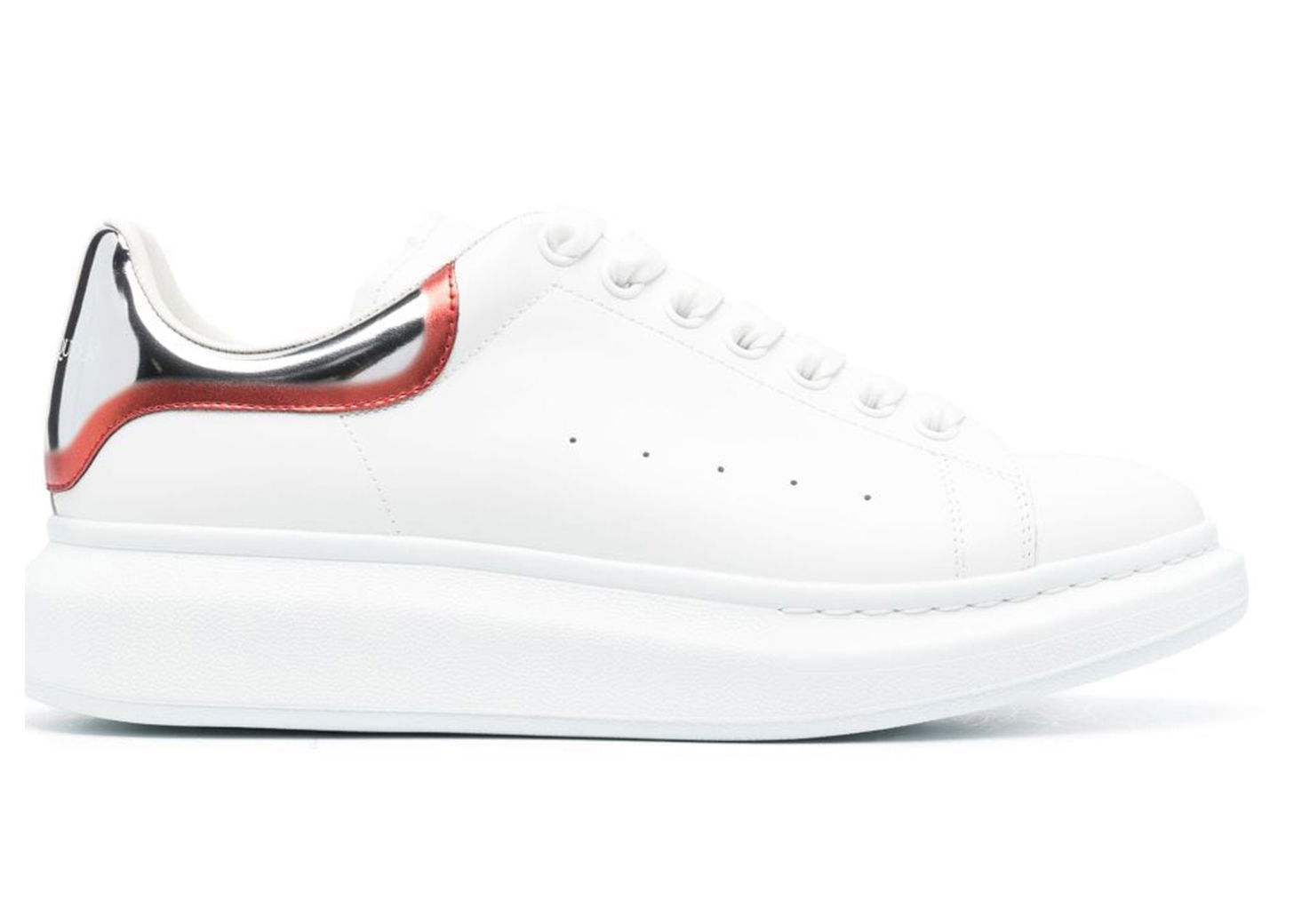 Tenisky a topánky Alexander McQueen Oversized White Silver Red Metallic Biela | 750335WIDJN9174, 0