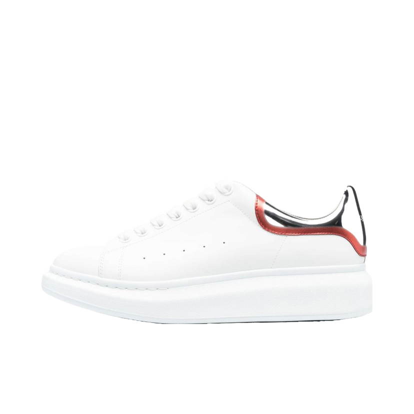 Tenisky a topánky Alexander McQueen Oversized White Silver Red Metallic Biela | 750335WIDJN9174