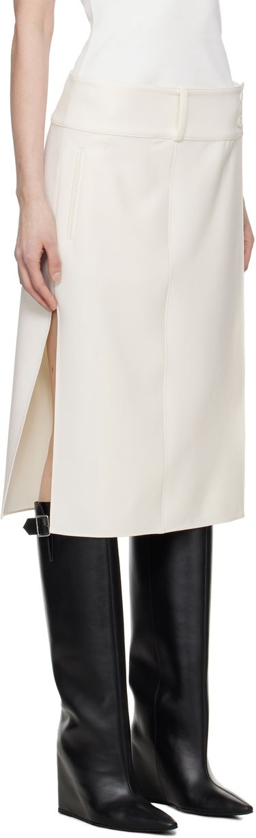 Sukňa Courrèges Courrèges Belted Slit Midi Skirt Biela | 125CJU221PL0170, 1