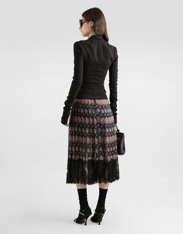 Sukňa Dolce & Gabbana Small Flower Bouquets-print Pleated Chiffon Skirt Rôznofarebný | F4DB4TFSSLBHN5XK, 2