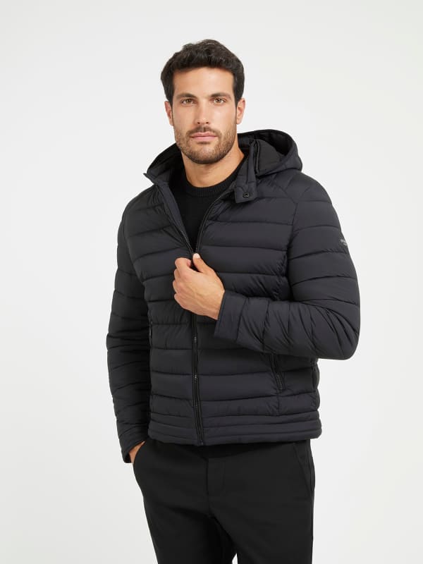 Prešívaná bunda GUESS Super Stretch Nylon Čierna | M3YL15WFHC2, 0