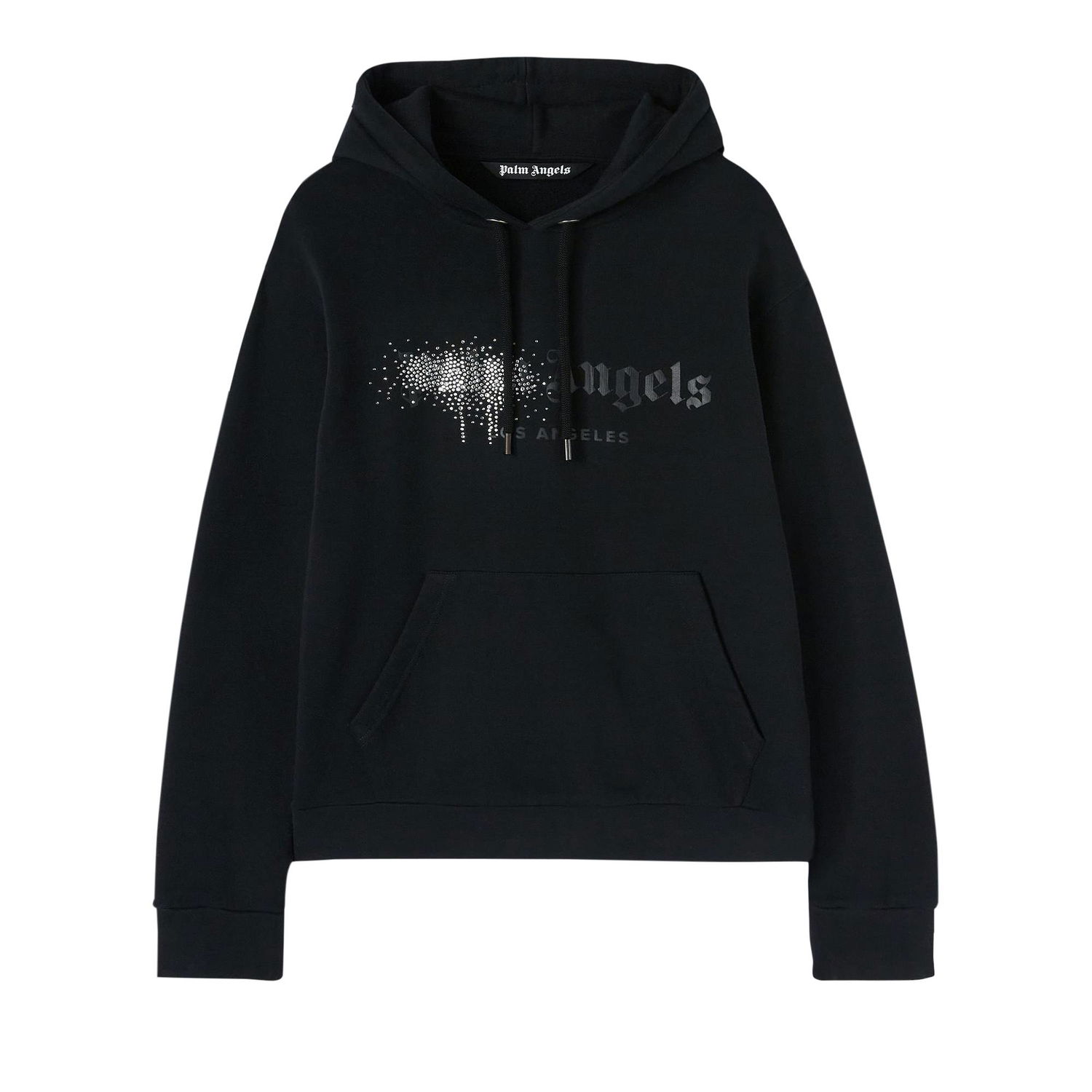 Mikina Palm Angels Rhinestone Sprayed Hoody Čierna | PMBB003F22FLE0011010, 1