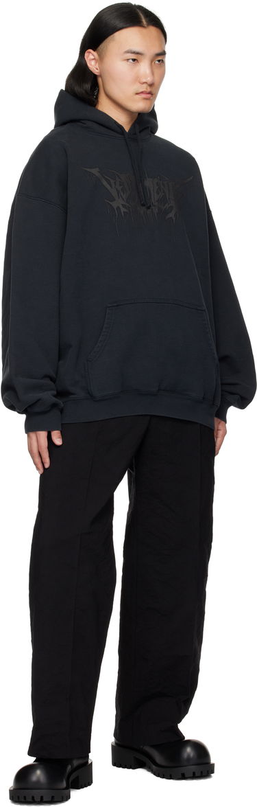 Nohavice VETEMENTS Vetements Metalized Wrinkled Tailored Trousers Čierna | UA66PA110B, 3