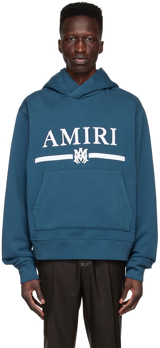 Mikina AMIRI Amiri Cotton Hoodie Modrá | SS22MJL012, 0