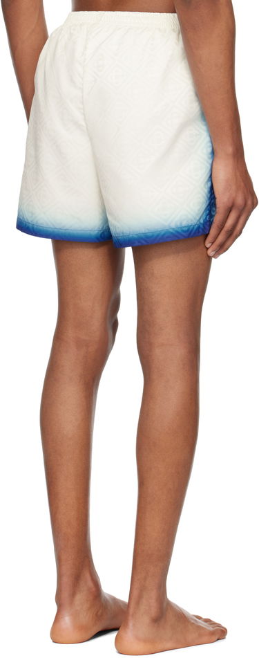 Plavky Casablanca Casablanca Printed Jacquard Monogram Swim Shorts Biela | MS25-TR-224-01, 2