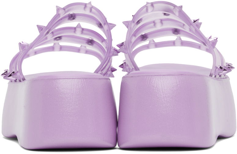 Starostlivosť o obuv Jean Paul Gaultier Jean Paul Gaultier Melissa Edition 'The Becky Punk Love' Platform Slides Fialová | 23/12-F-CS002-X033-29, 1