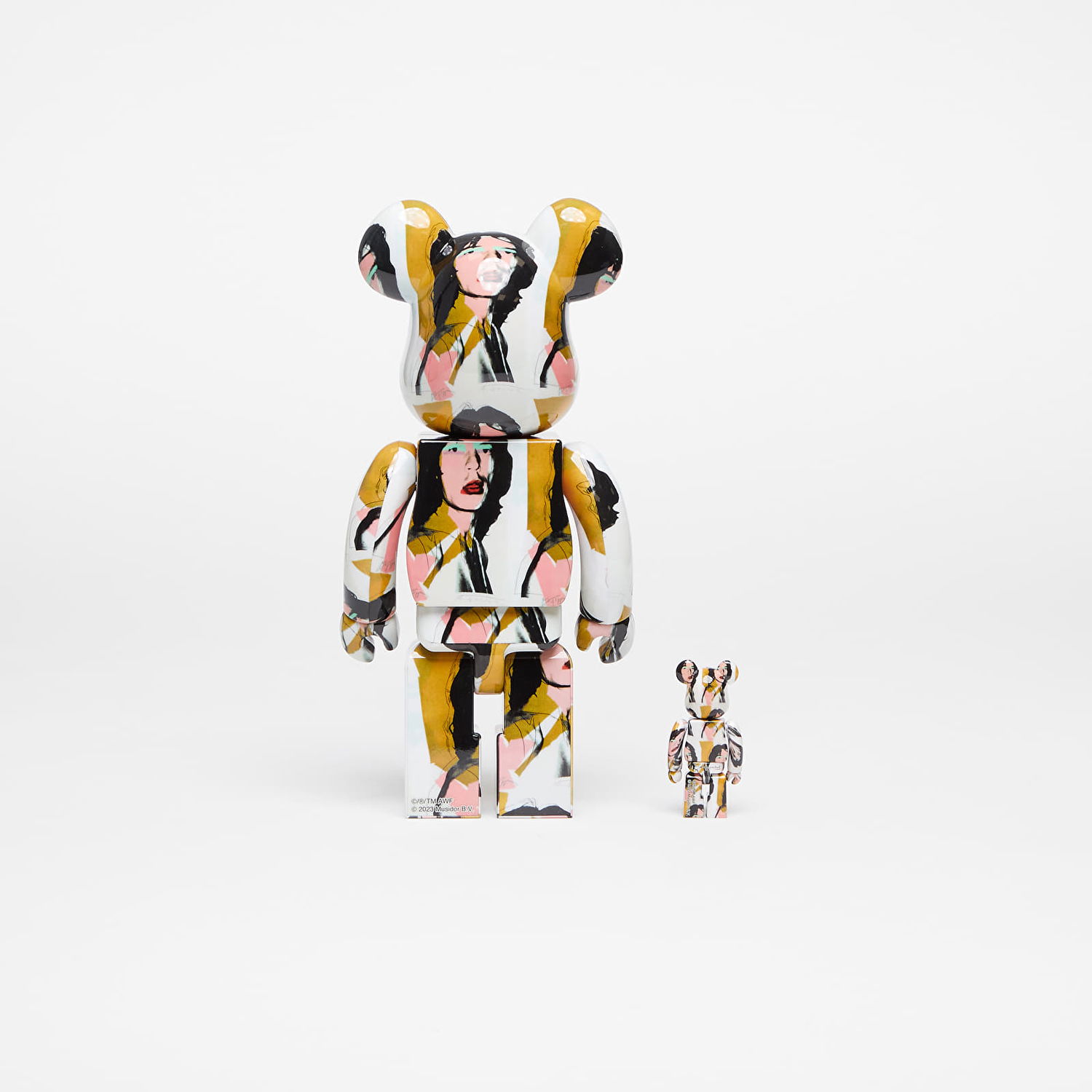 Zberateľské Medicom Toy BE@RBRICK Andy Warhol Mick Jagger 100% & 400% Set Rôznofarebný | MT_0041, 1