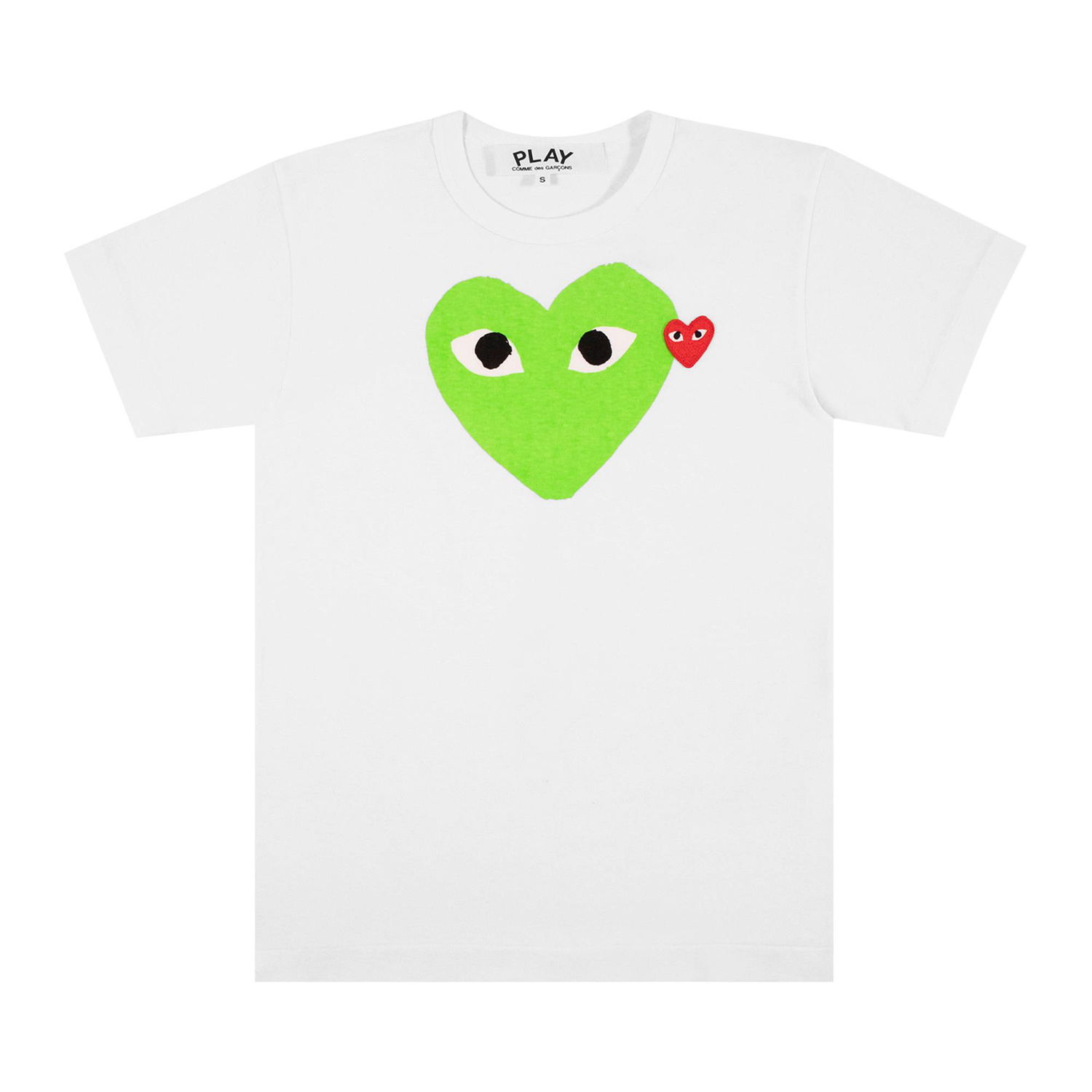 Tričko Comme des Garçons Play T-Shirt With Green Heart Zelené | P1T106 GREE, 1