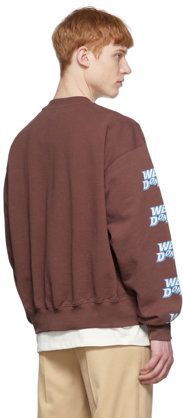 Mikina We11done We11done Cotton Graphic Sweatshirt Hnedá | WD-TS1-22-693-U-BR, 2