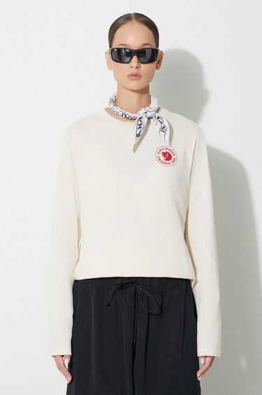 Tričko FJÄLLRÄVEN Logo Long Sleeve T-Shirt Béžová | F86989.113, 0