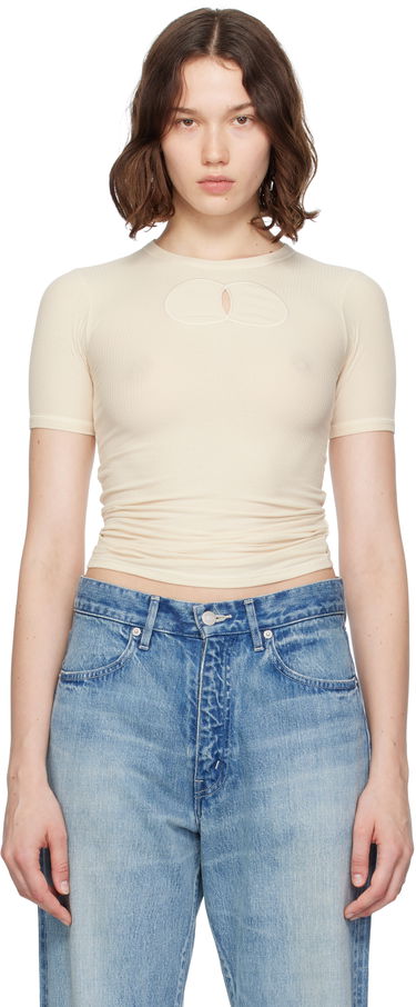 Tričko Baserange Baserange Chain Cutout T-Shirt Béžová | TOCHS-RB-SU25, 0