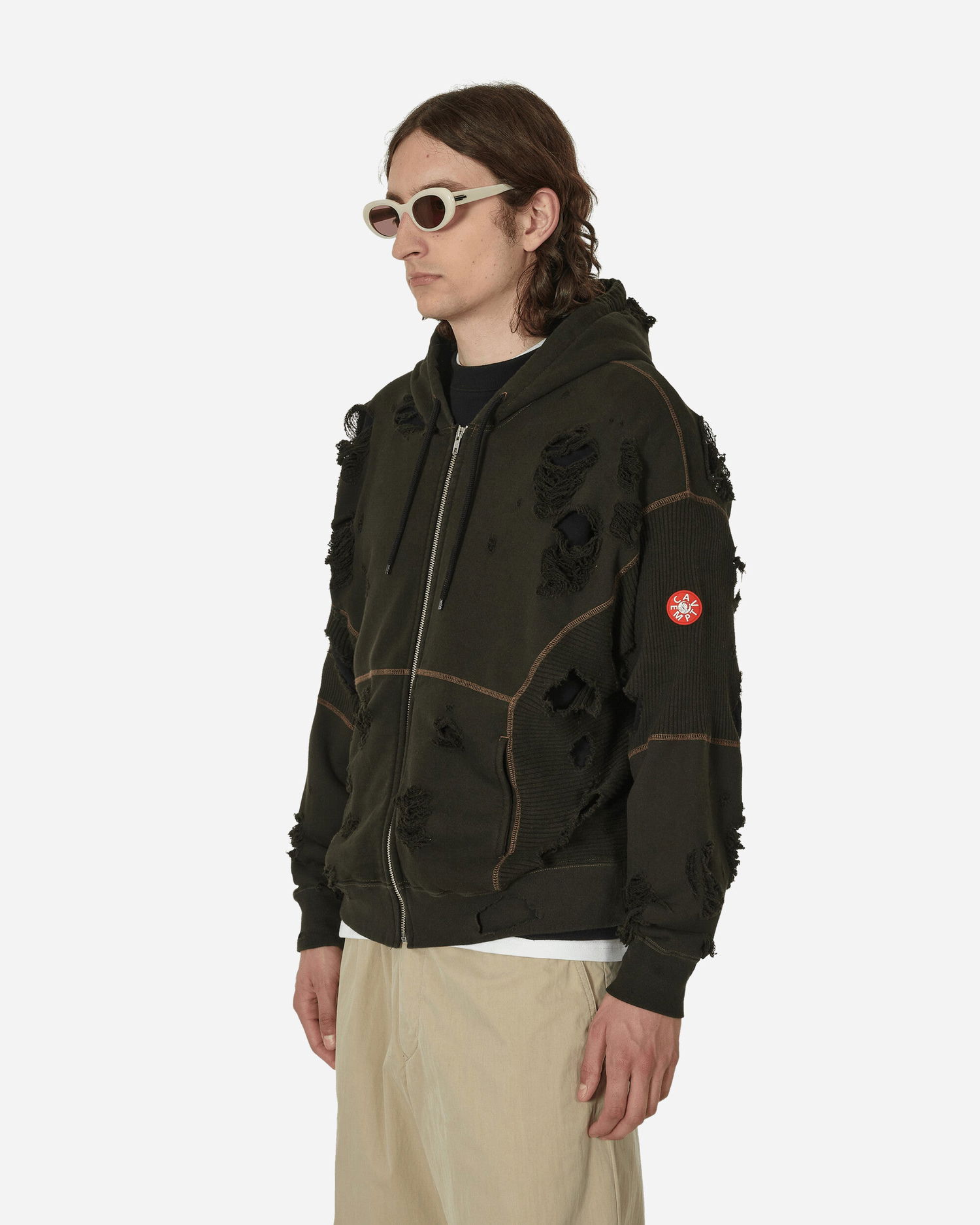 Mikina Cav Empt Plague Wide Rib Cut Zip Hooded Sweatshirt Čierna | CES23CS16 001, 1