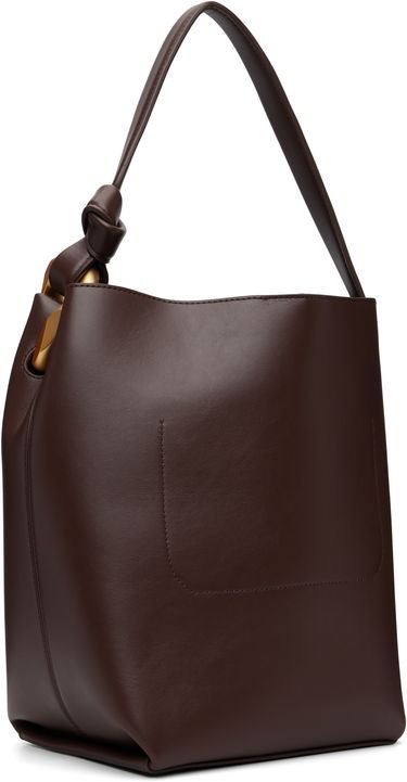 Tote bag JW Anderson JW Anderson 'The JWA Corner Bucket' Leather Tote with Sculptural Handle Hnedá | HB0737-LA0232, 2
