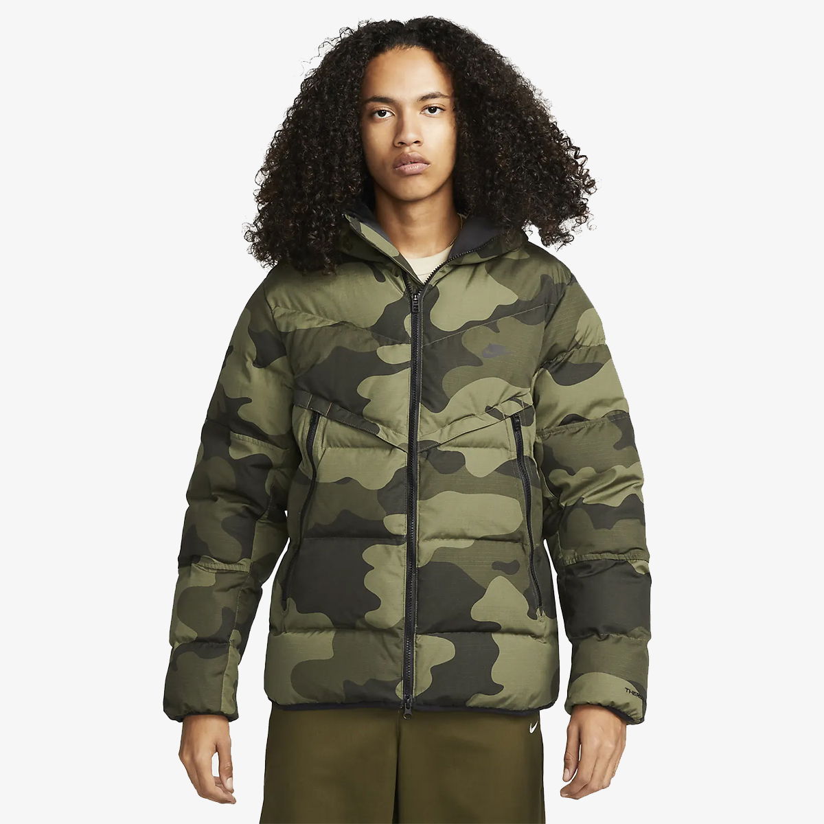 Bunda Nike M NK TF WR PL-FLD JKT CAMO Zelené | DQ4935-222, 0