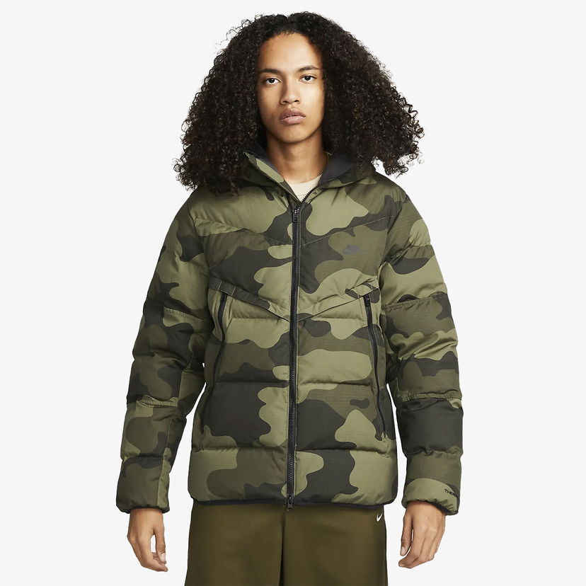 Bunda Nike M NK TF WR PL-FLD JKT CAMO Zelené | DQ4935-222