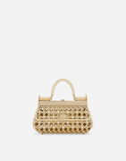 Dolce & Gabbana Woven Pearl Embellished Top Handle Bag