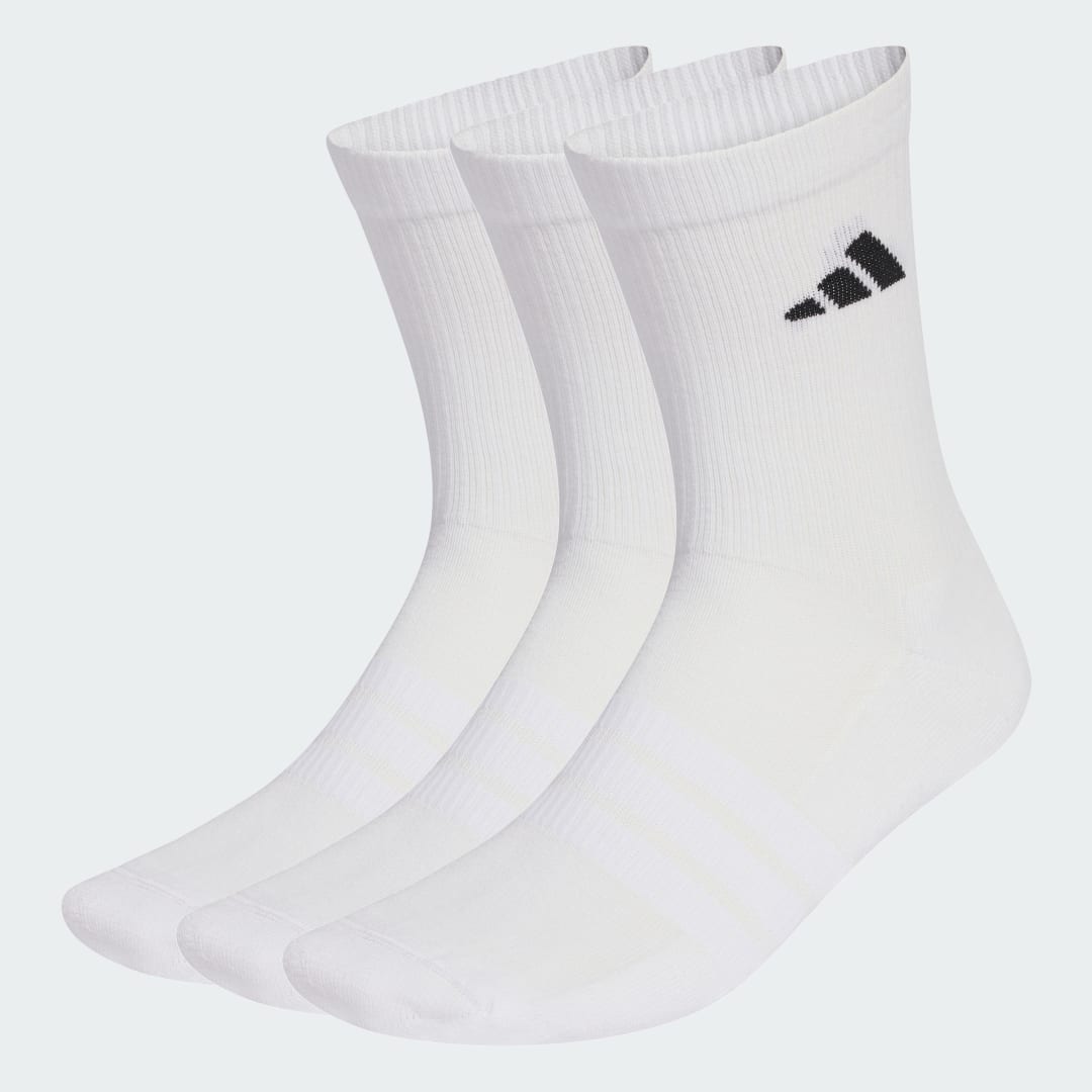 Ponožky adidas Performance Athletic Cushioned Mid-Calf Socks 3-Pack Biela | JZ0530, 0