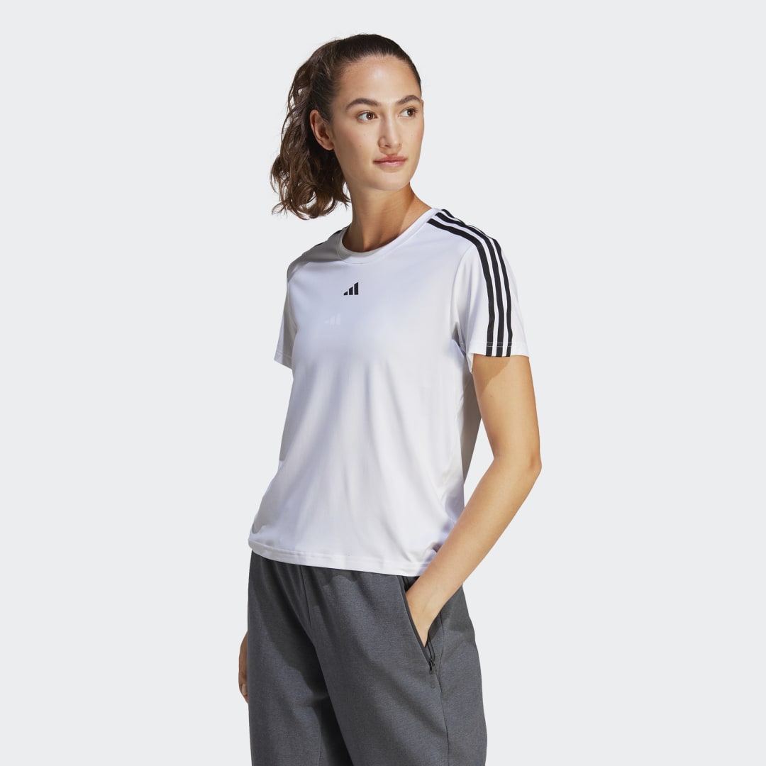Tričko adidas Originals AEROREADY Train Essentials 3-Stripes Biela | IC5040, 0