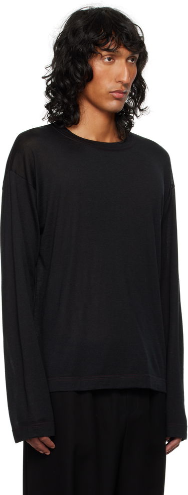 Sveter The Row The Row Angelo Long Sleeve T-Shirt Čierna | 776-Y806, 1