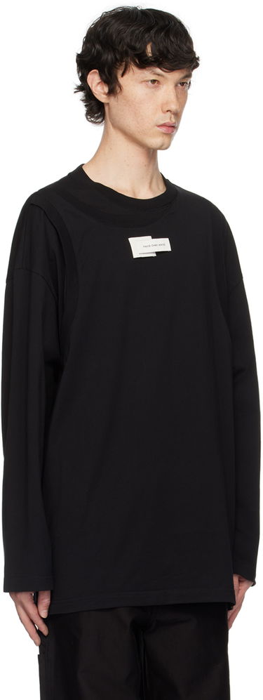 Tričko Feng Chen Wang Feng Chen Wang Double Neck Jersey T-Shirt Čierna | FMF18LS03B, 1