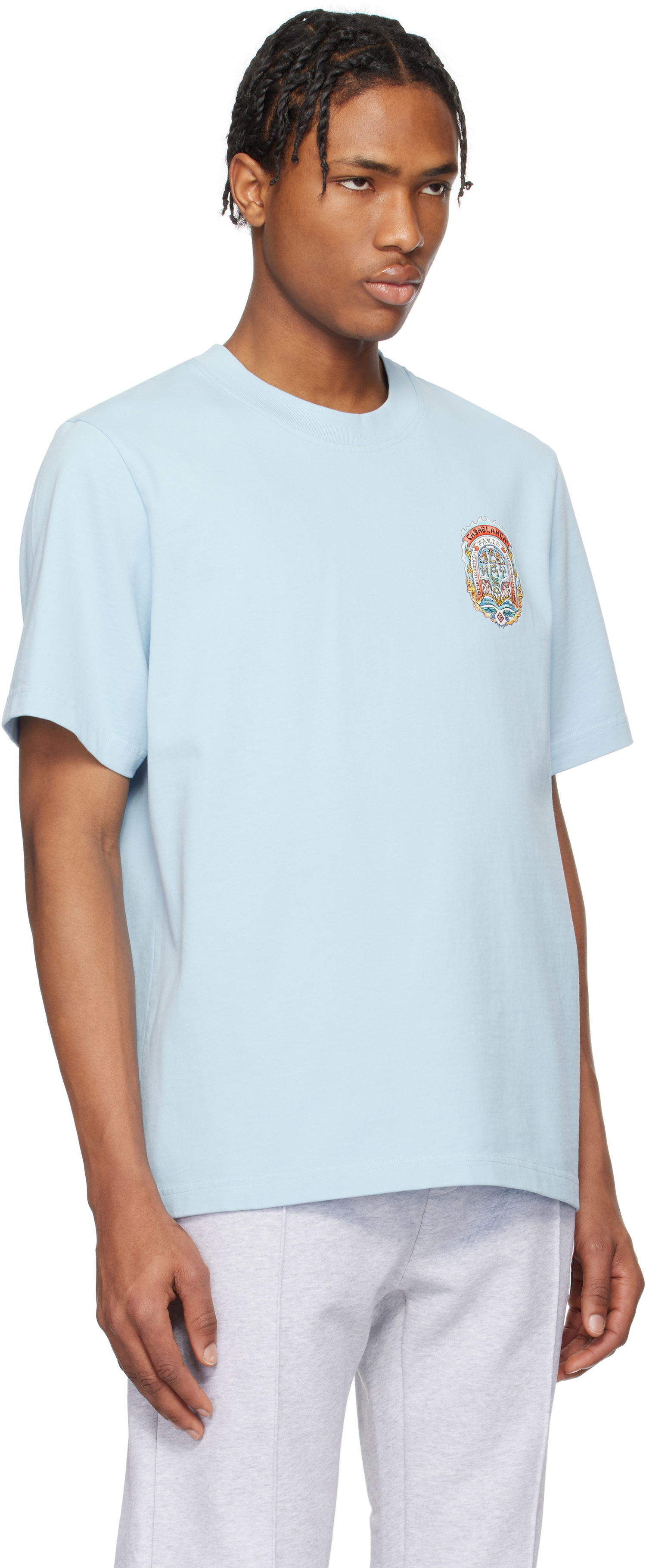 Tričko Casablanca Casablanca Casa Way Skate T-Shirt Modrá | MS25-JTS-001-20-EX-SSENSE, 1