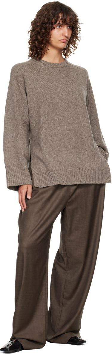 Sveter Loulou de Saison Loulou de Saison Safi Cashmere Blend Sweater Hnedá | SAFI LDS, 3